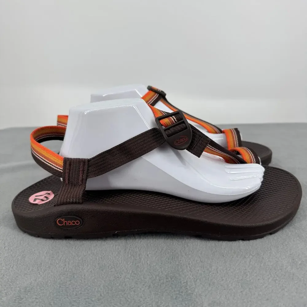 Chaco Bodhi Belt Java Sandals Mens 12 Brown Orange Toe Loop JCH108607‎
